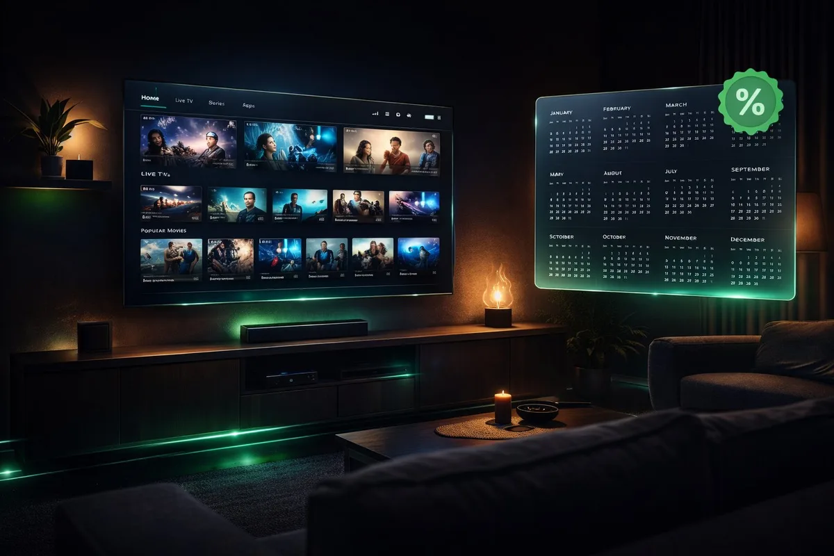 Abonnement IPTV 12 mois Smart TV